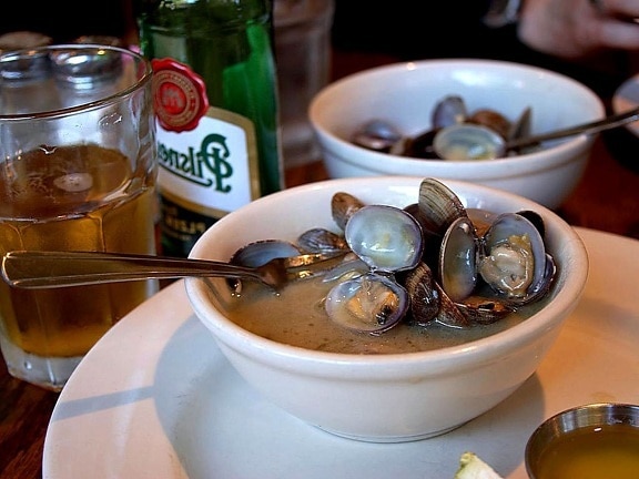 steamed, baby clams