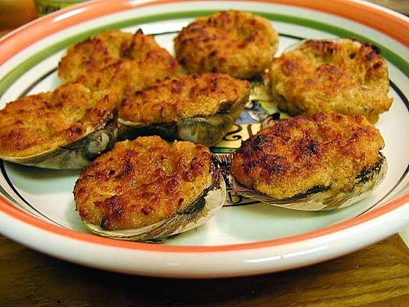 stuffed, clams, food, dinner, cooking