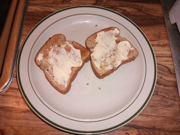 Toast, Butter bestrichene