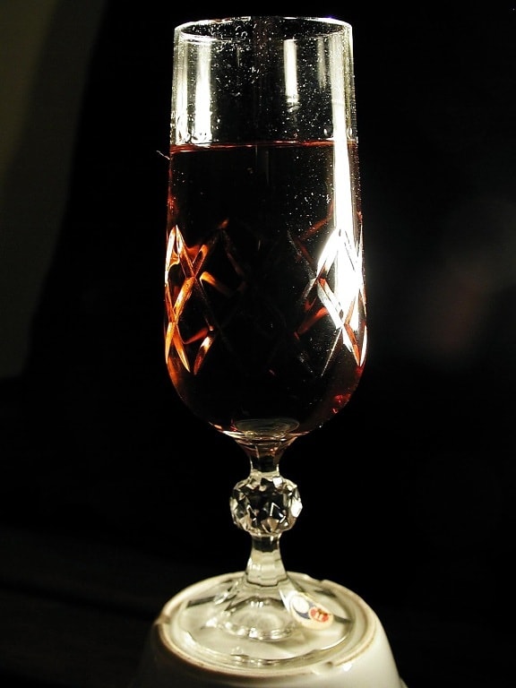crystal, glass, wine, drink, close
