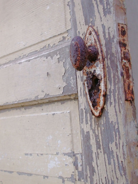 antique, door, door, handle, farmers, home, long, abandoned