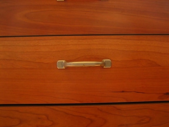 red, wooden, furniture, handle, drawer