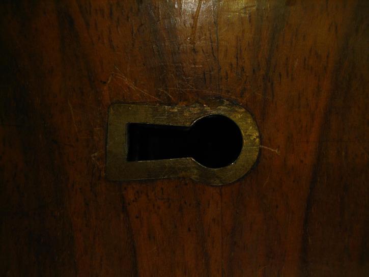 small, cupboard, door, lock, old, metal, red, wood