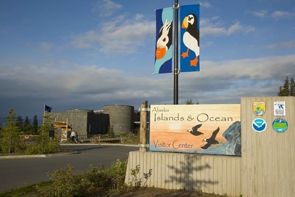 Aljaška, ostrovy, oceánu, návštěvnické centrum