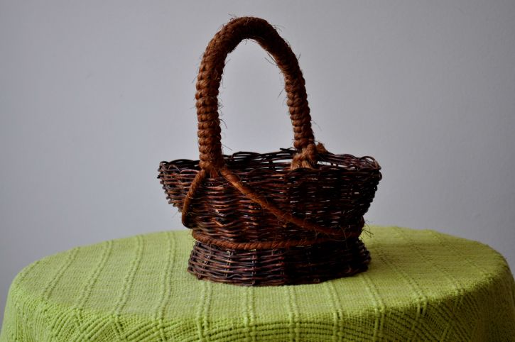 decorative, baskets, woven, wicker, handicrafts