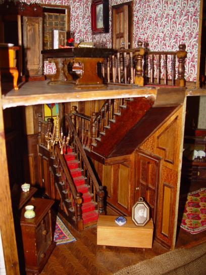 poupée, maison, cage d'escalier, monter, Barker, musée, occidental, Australie
