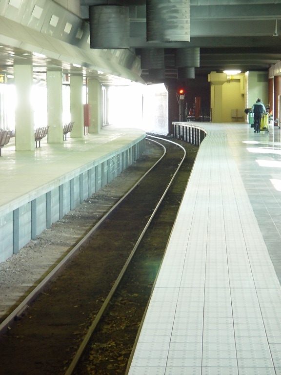 vacío, plataforma, perth, ferrocarril, estación