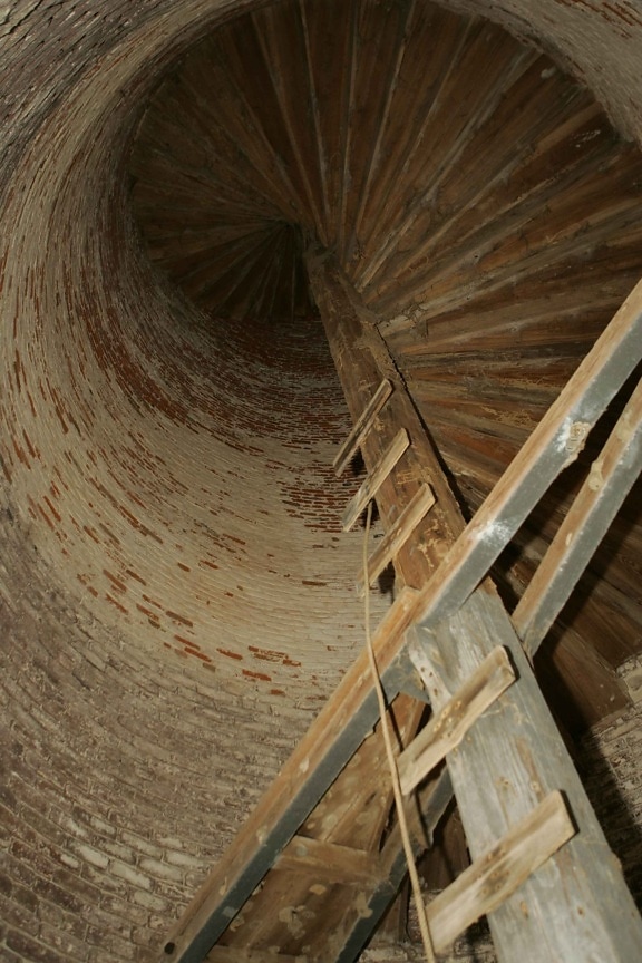 historiske, fyrtårn, trappe