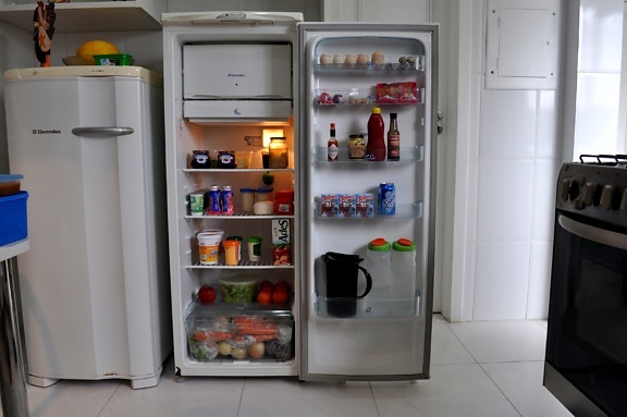 réfrigérateur, cuisine, nourriture
