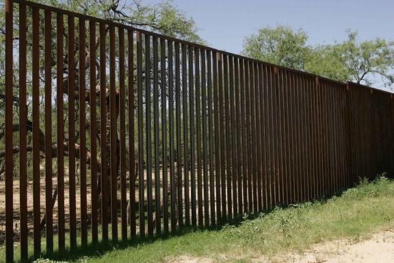 grande, alta, di confine, recinzione