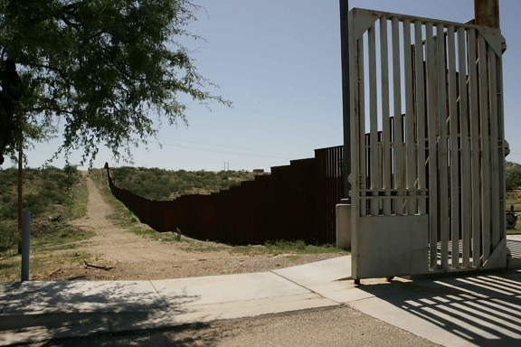 border, fence, metal