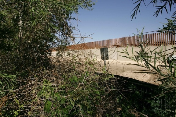 concrete, border, wall