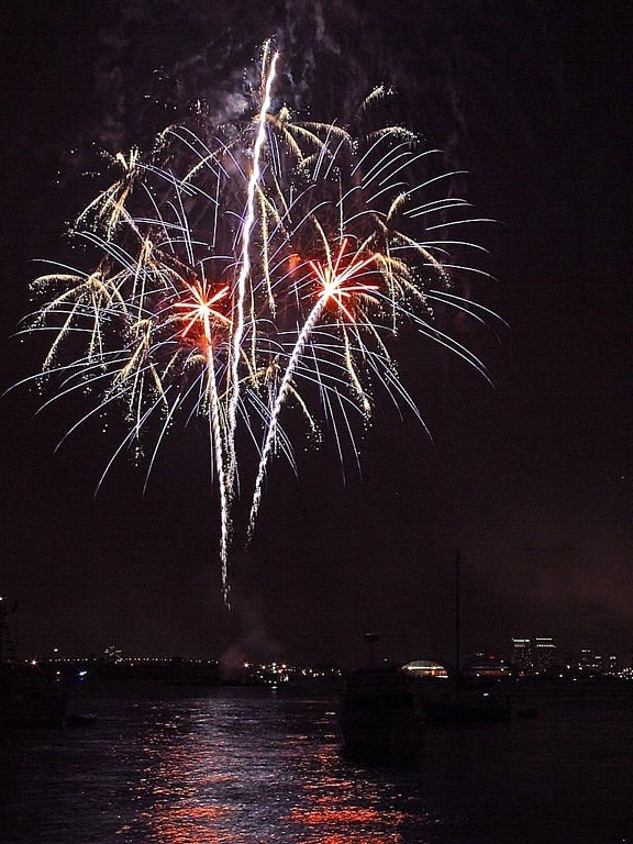 fireworks, diego, bay, fourth, july