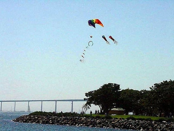 kite, beach
