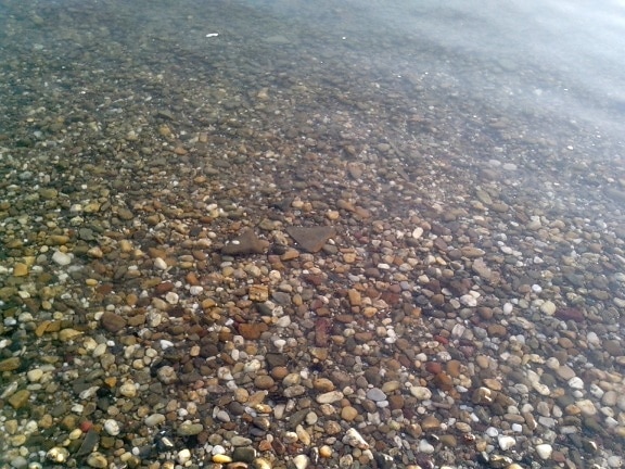 pebbles, water