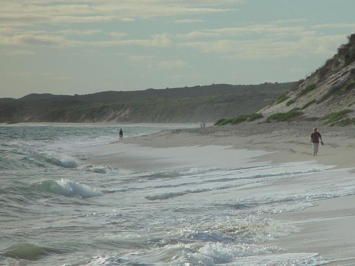 해변, 모래, 워커, 사람, 레크리에이션