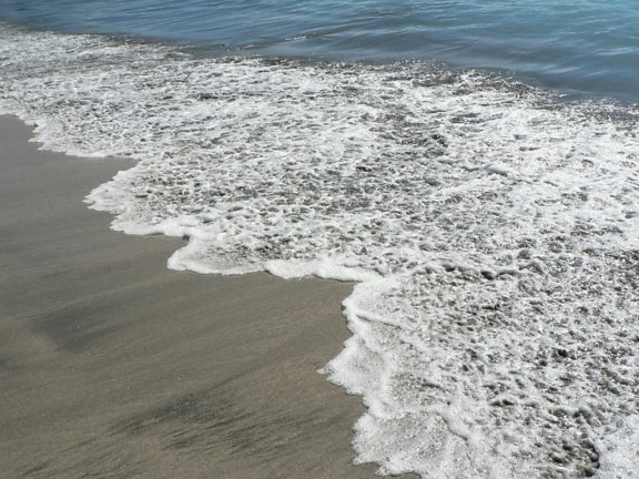 ocean, water, meet, sand, beach