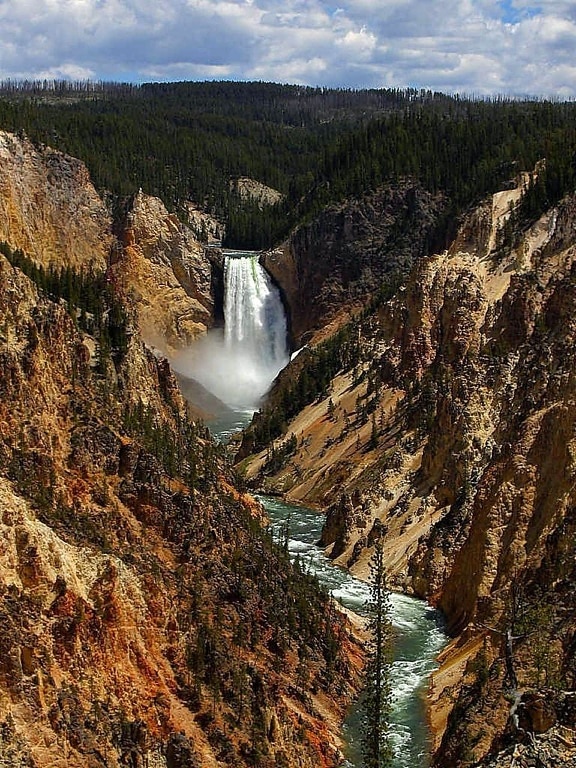 grand canyon, Yellowstone park,landscape, outdoor, panorama, waterfall