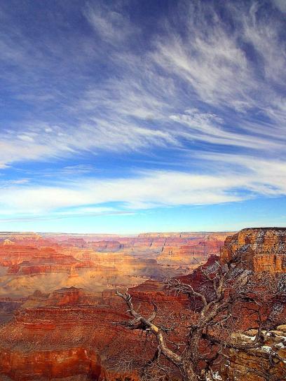 grand, canyons, Arizona, clouds