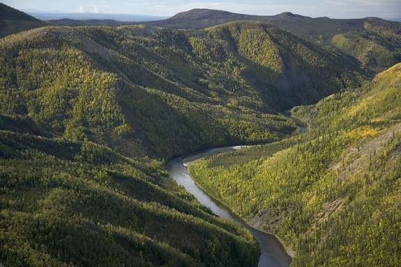 rivière, canyon, Kanuti, parc national