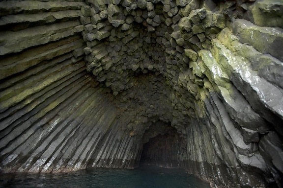 grotta, basalt, bildning