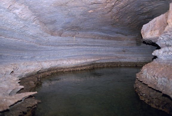 grotte, habitat naturel, lac
