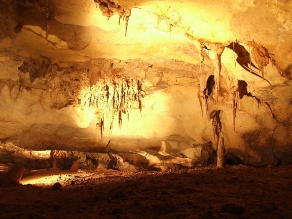 limestone, formations, cave