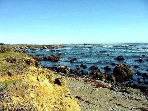 stranden, kysten, Monterey, ocean, vand, hav