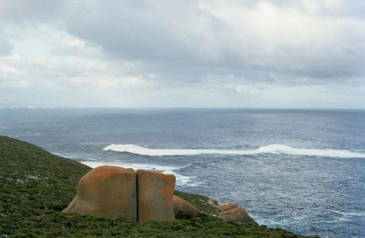 grand, rochers, côte, Kangaroo, île, Australie