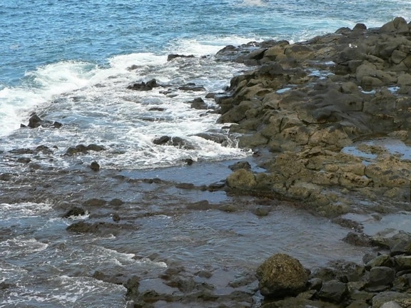 rocky, sea, shore