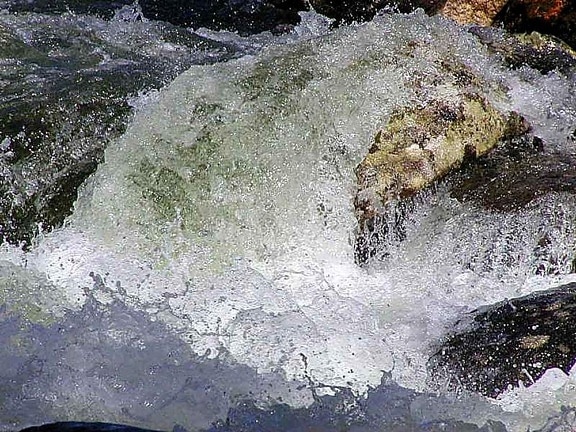 rock, water, stream