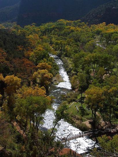 Zion národní park údolí, údolí, potoky