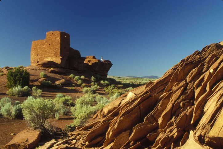Indický, pouštní ruiny, Arizona,