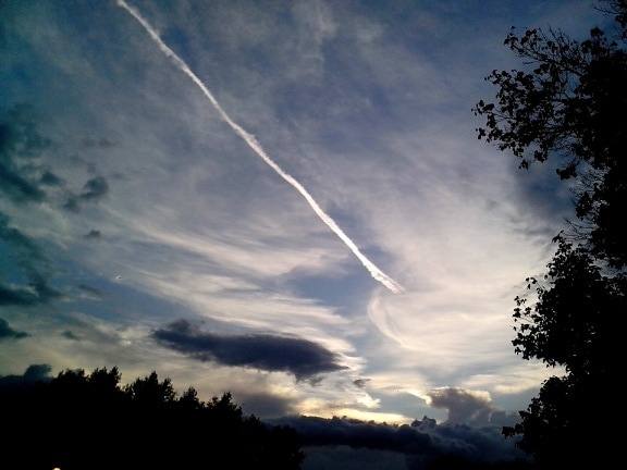 trace, sky, dusk
