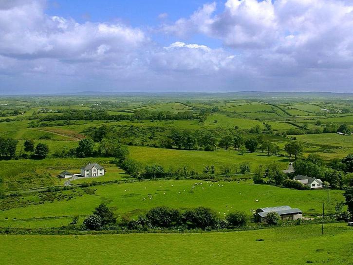 Irlanda, câmpuri, cer, nori
