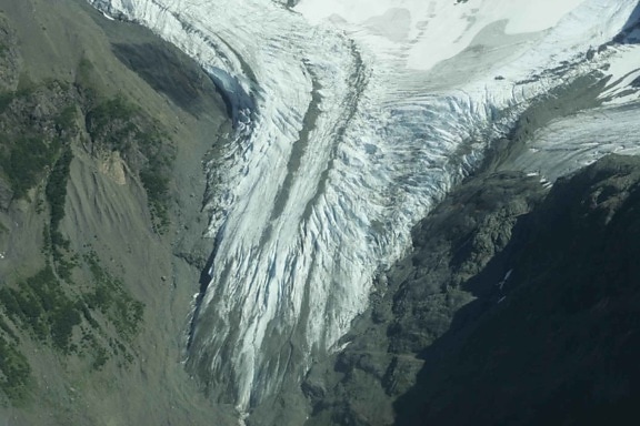 snowslide, gletsjeren