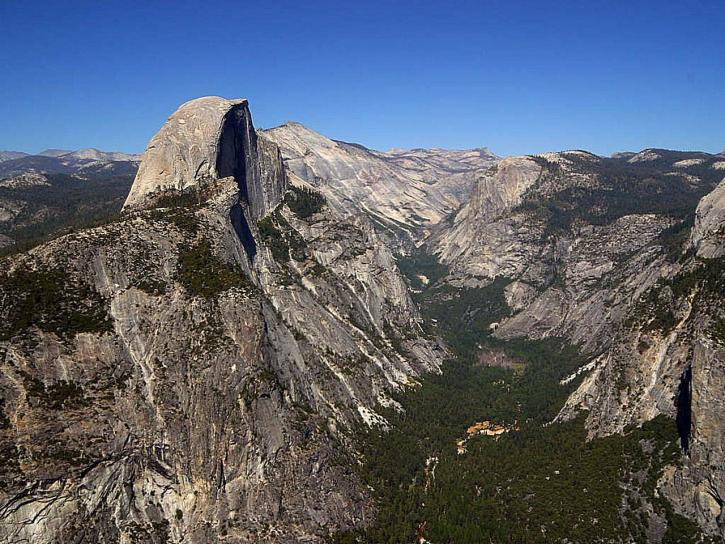 Yosemite, údolí, dóm, ledovec, bod
