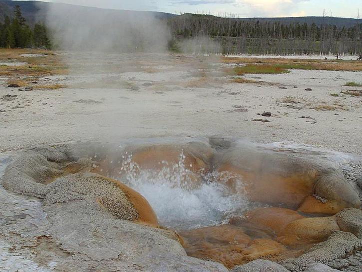 geysers, vapeur, ébullition, yellowstone