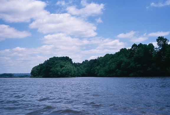 onde, acqua, isola, fiume Ohio