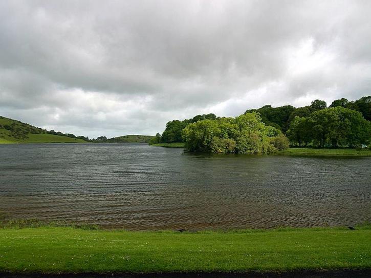 akes, lough, clouds, trees, Ireland