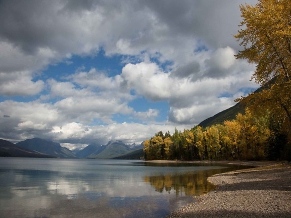tó, gleccser, nemzeti park