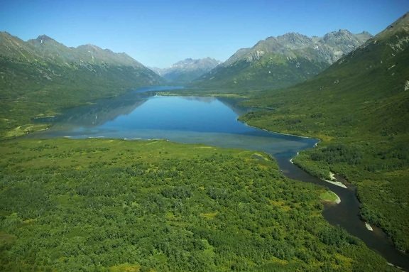 lake, glacial, valley