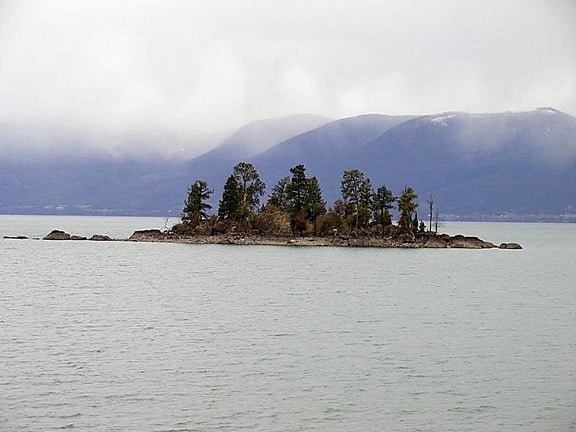 lakes, islands, cloudy