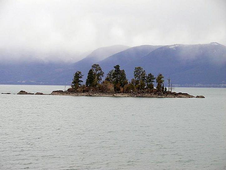 lakes, islands, cloudy