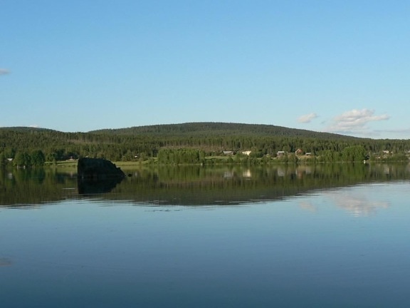 tükör-tó, zöld, hill