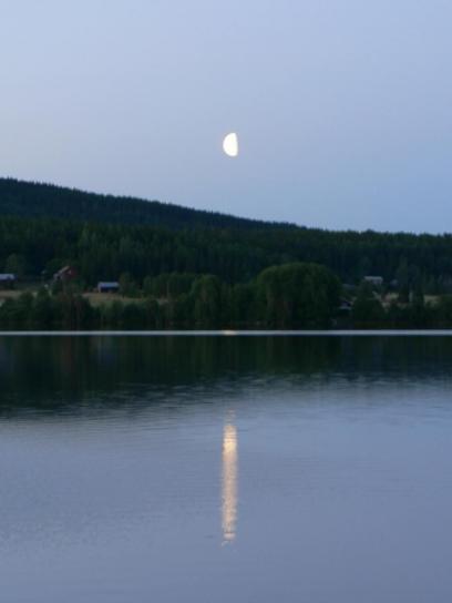 luz de la luna, lago