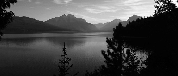 scenic, mountain, lake, glacier, national park