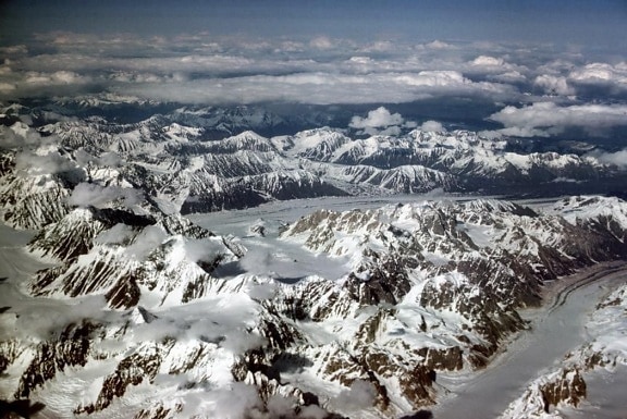 Alaska, berbagai, gunung, puncak pegunungan