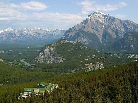 Banff, Canadá, azufre, montaña, góndola