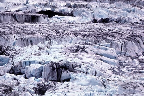 Bering glacier, montagnes, neige, glace
